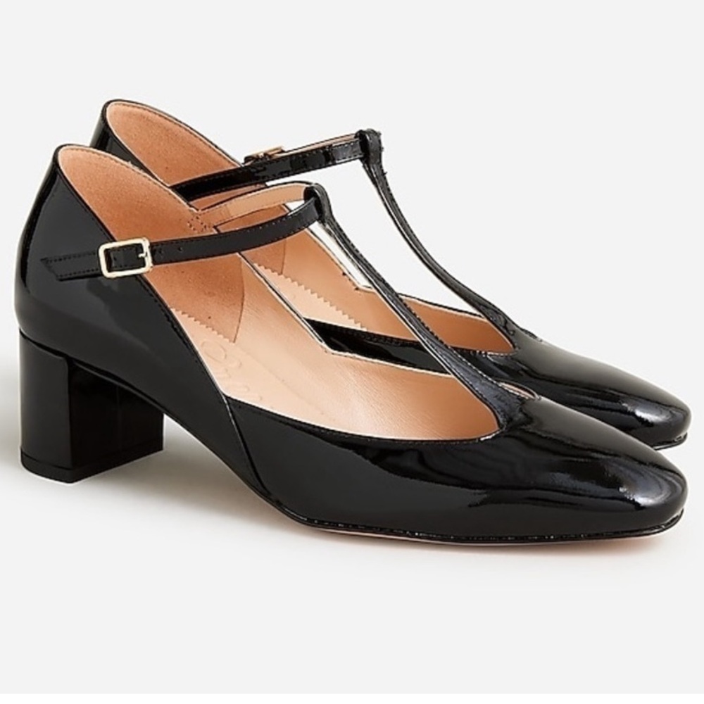 J. Crew Black Patent Leather Heels